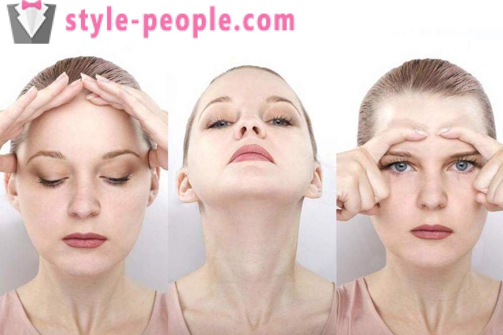 Opladen voor het gezicht rimpels: efficiency, een set van oefeningen voor de preventie van huidveroudering