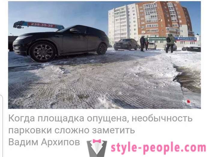 Network verstoord video vanaf Tsjeljabinsk met ondergrondse parking