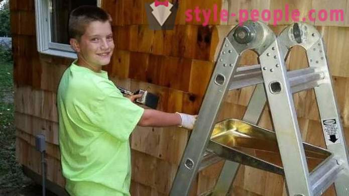13-jarige jongen bouwde een huis voor