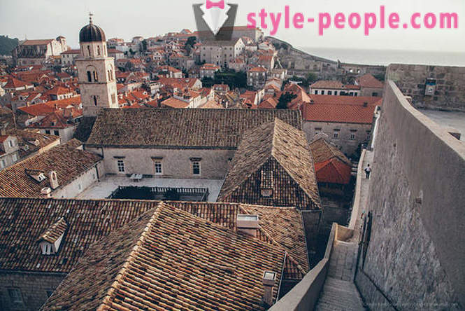 Oude stad in Kroatië met een vogelperspectief