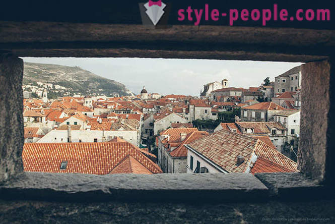 Oude stad in Kroatië met een vogelperspectief