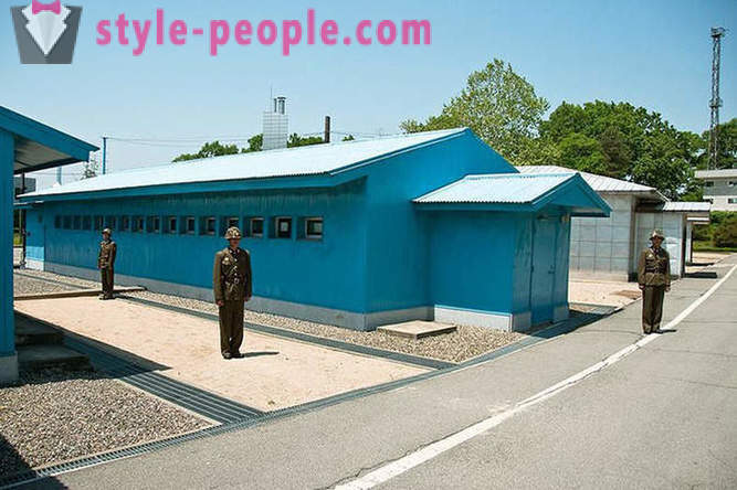 Panmundzhom - vreemd grens tussen Noord- en Zuid-Korea