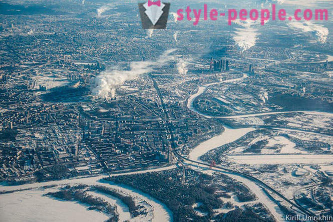 Winter Moskou vogelvlucht