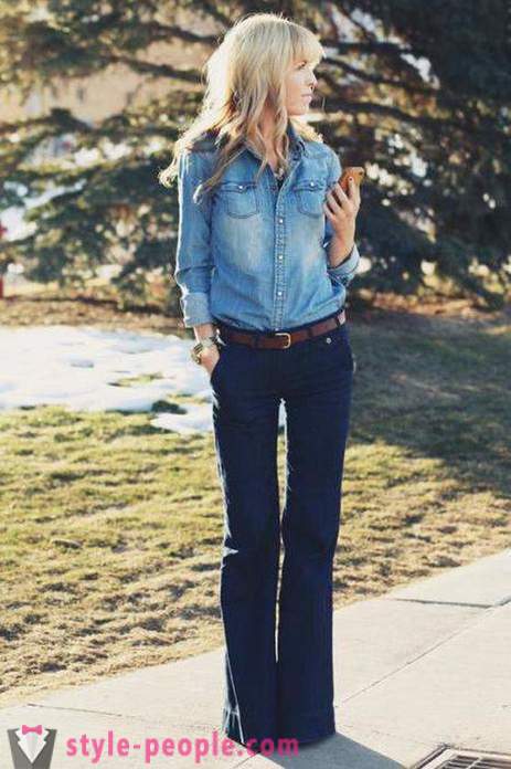 Uitlopende jeans - de trend is tijdloos. Van wat te dragen: 5 fashion images