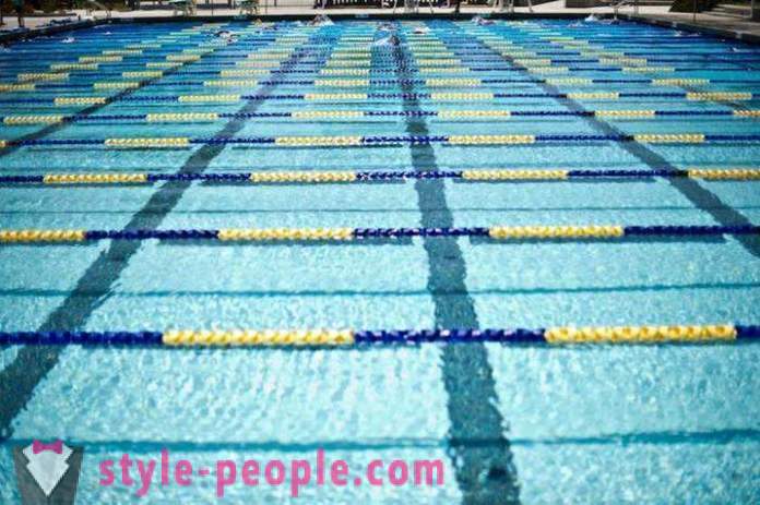 Zwembad: het gebruik van spinale en cijfers