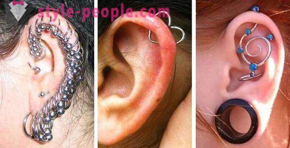 Verscheidenheid van oor-piercing. Hoe kan het oor piercing kiezen